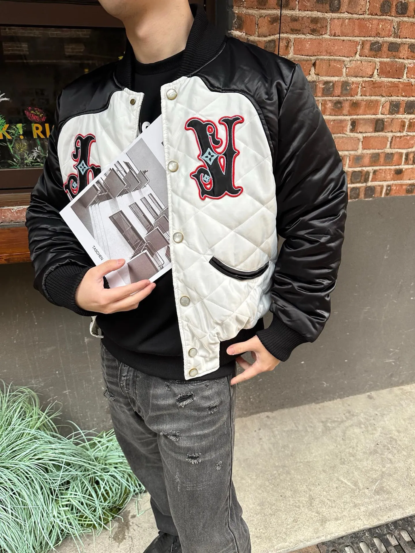 Louis Vuitton/Louis Vuitton Floral Letter Quilted Cotton Jacket Baseball Jacket